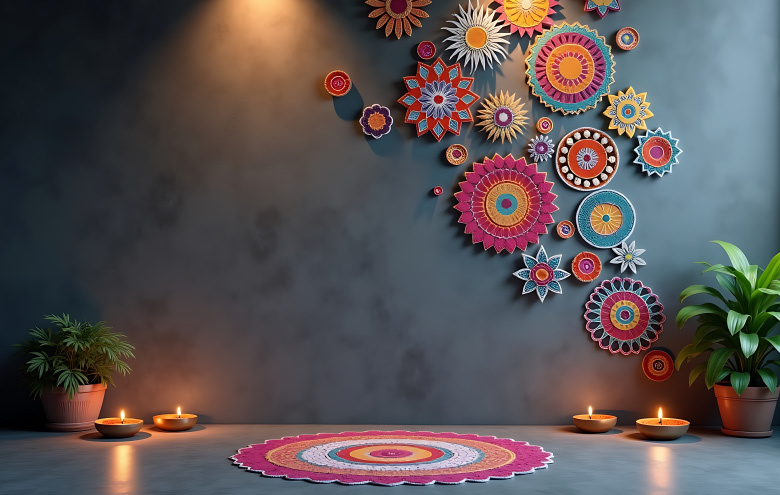 Wall Painting Ideas for Navratri Decor: From Rangoli to Rich Accent Walls