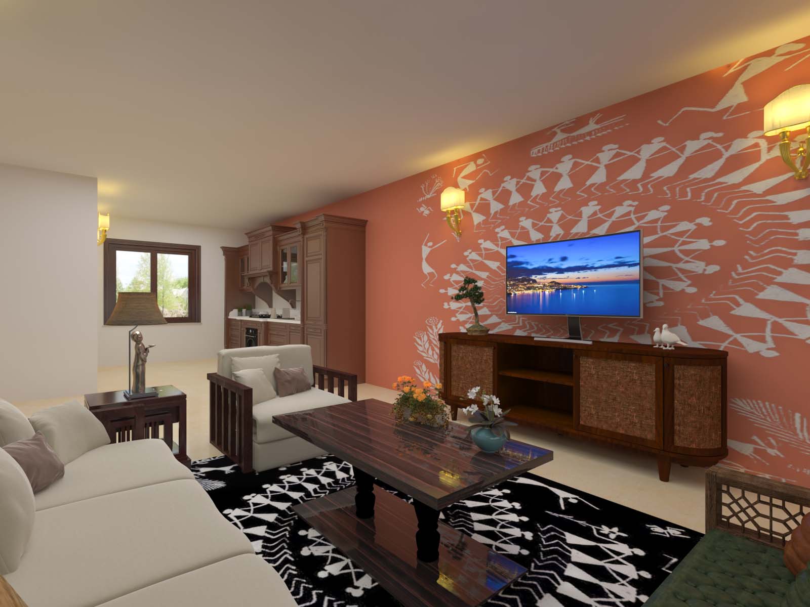 Maharashtra Living Room Design | Maharashtra Style Interior Design ...