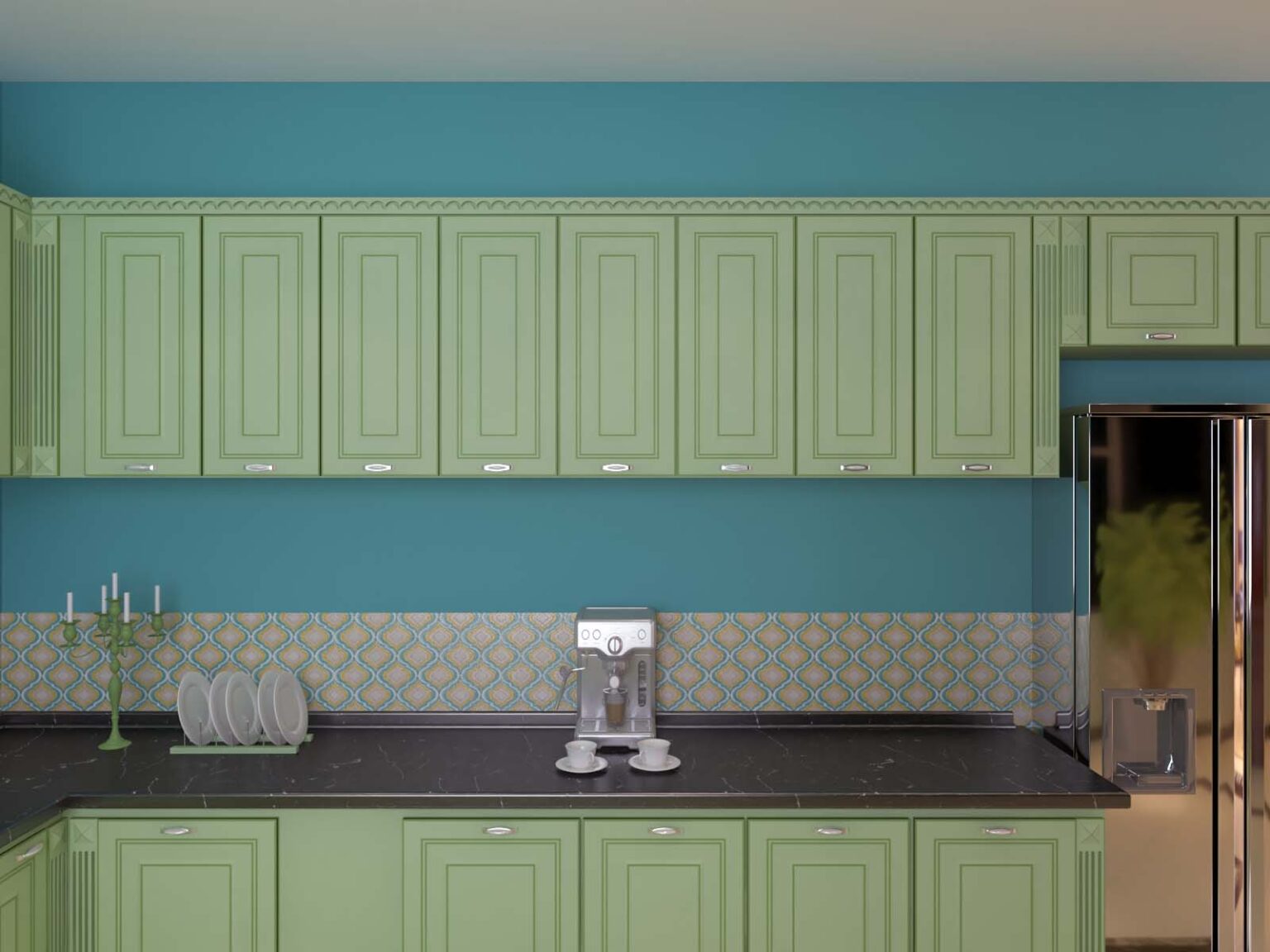 Rajasthan kitchen Design Ideas for Colour Combination