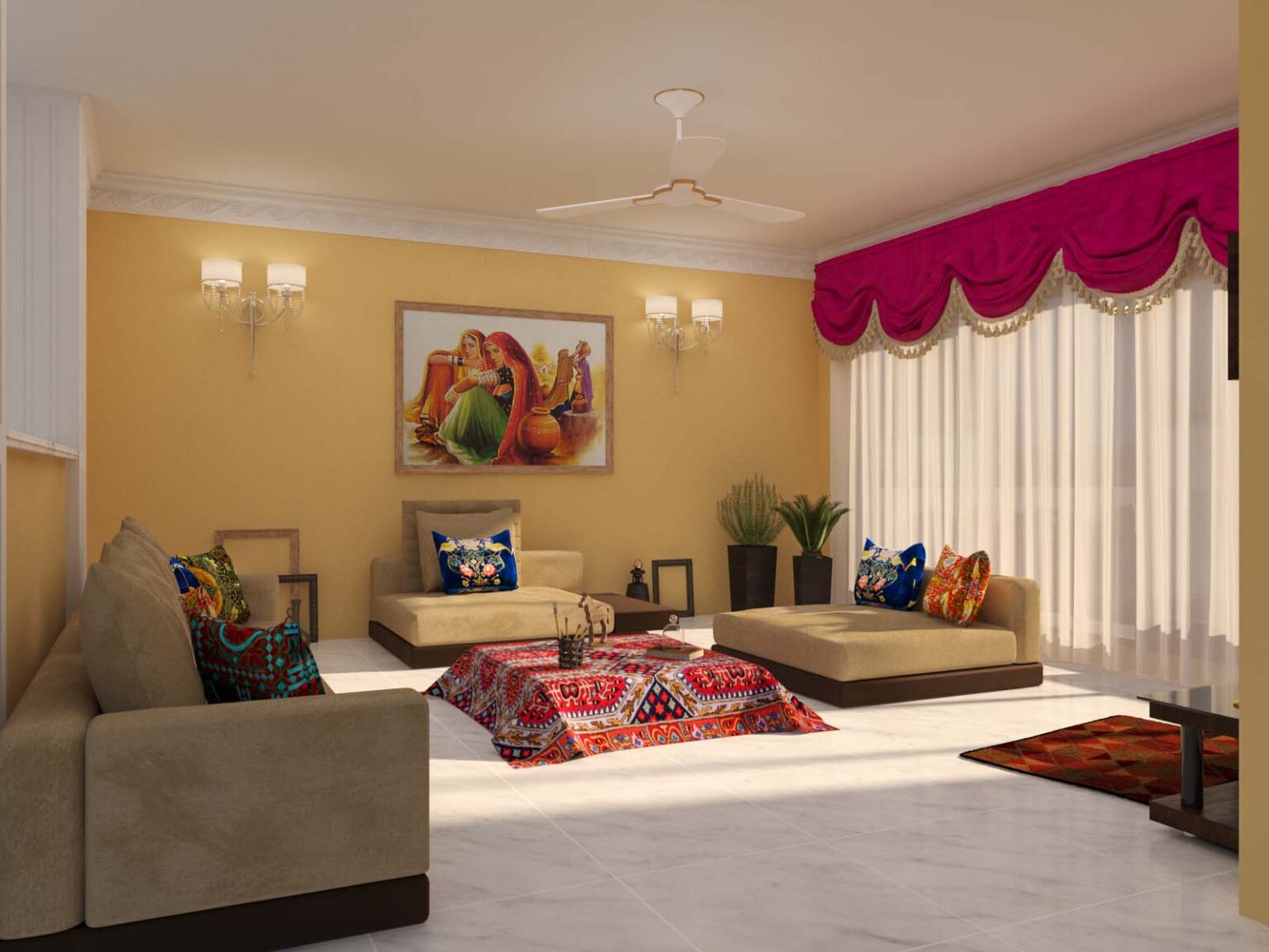 rajasthani style living room