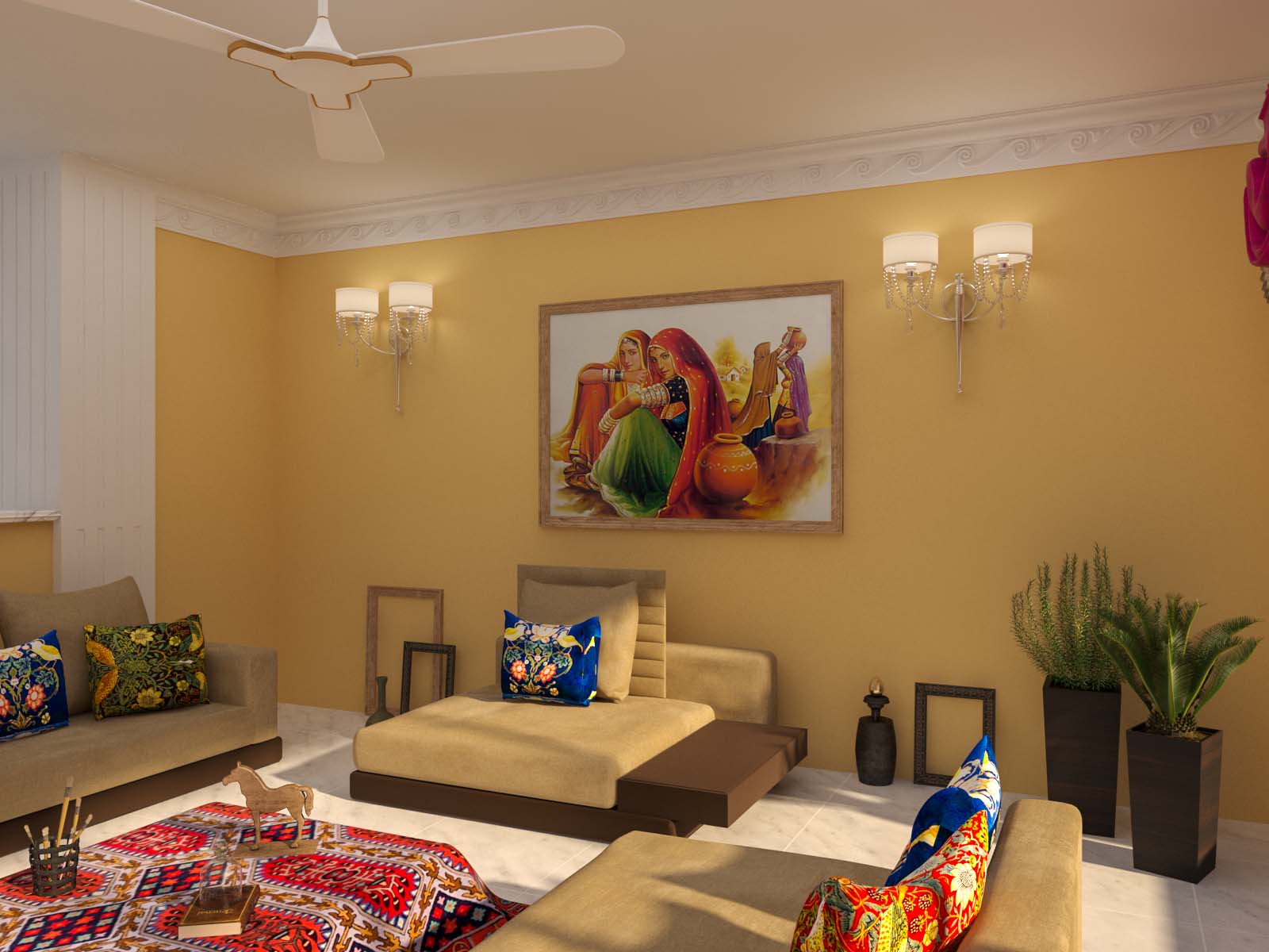 rajasthani style living room