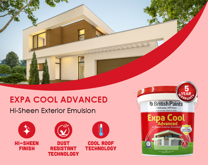 Expa Cool Advanced Hi-Sheen Exterior Emulsion: British Paints