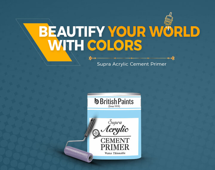 Water Thinnable Supra Acrylic Cement Primer | British Paints