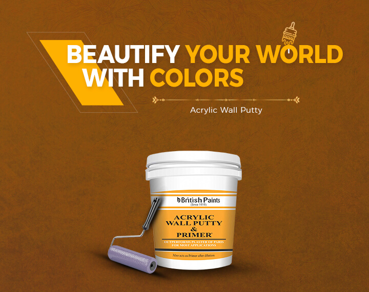 Acrylic Paint: Putty Primer Paint for Interior walls | British Paints