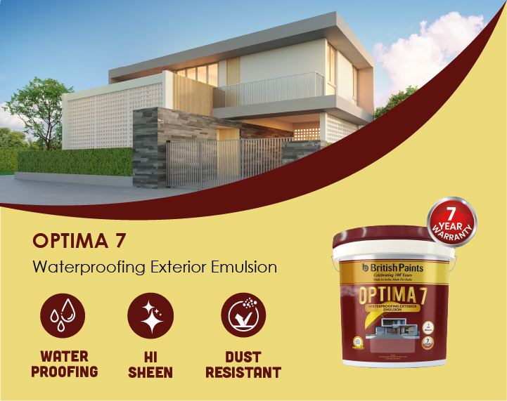 Optima 7 Waterproofing Exterior Emulsion Paints: British Paints